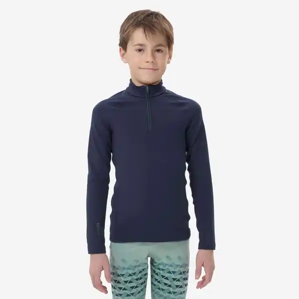 Bild 1 von Skiunterhemd Kinder warm 1/2-Reissverschluss - BL500 blau