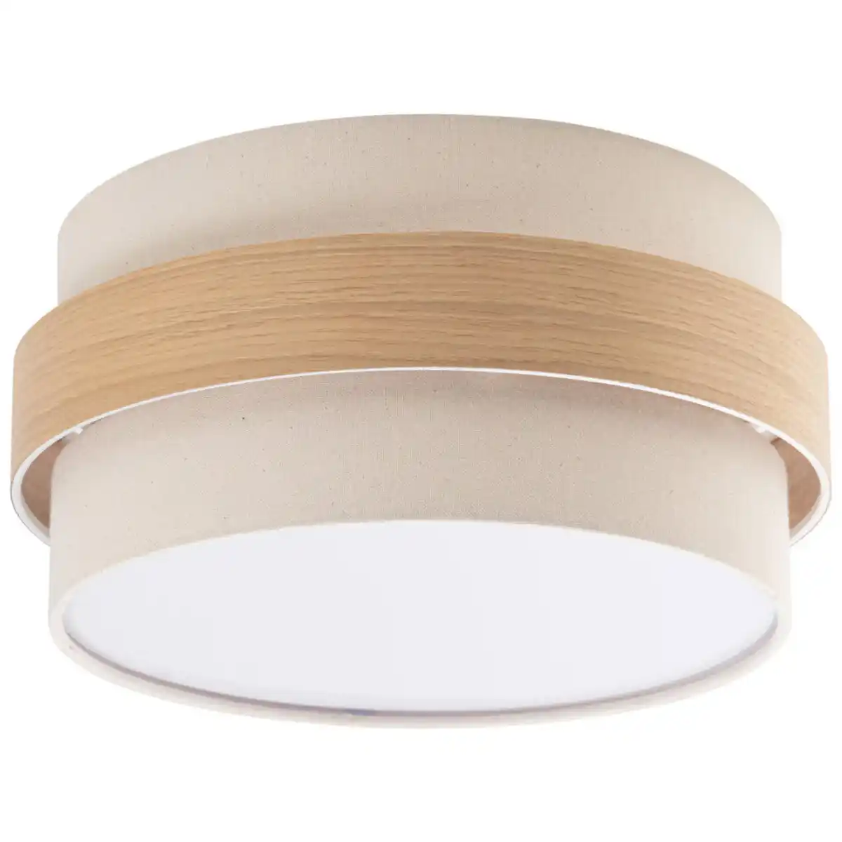 Bild 1 von Novel Deckenleuchte, Natur, Holz, Metall, Kunststoff, Textil, Eiche, furniert, 18 cm, Lampen & Leuchten, Innenbeleuchtung, Deckenleuchten