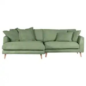 Landscape Ecksofa, Olivgrün, Textil, 3-Sitzer, Ottomane links, L-Form, 270x140 cm, Stoffauswahl, seitenverkehrt erhältlich, Rücken echt, Armteil links, rechts, Wohnzimmer, Sofas & Couches, Wohnlan