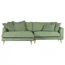 Bild 1 von Landscape Ecksofa, Olivgrün, Textil, 3-Sitzer, Ottomane links, L-Form, 270x140 cm, Stoffauswahl, seitenverkehrt erhältlich, Rücken echt, Armteil links, rechts, Wohnzimmer, Sofas & Couches, Wohnlan