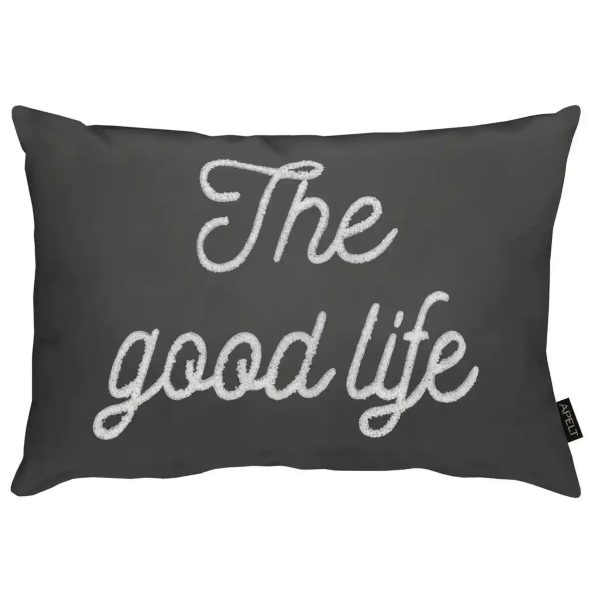 Bild 1 von Novel Zierkissen, Grau, Textil, Schriftzug, Füllung: Vlies,Vlies, 35x50 cm, Oeko-Tex® Standard 100, Wohntextilien, Kissen, Dekokissen