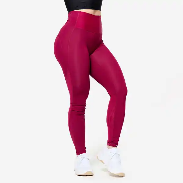 Bild 1 von Leggings Damen hoher Taillenbund - rot