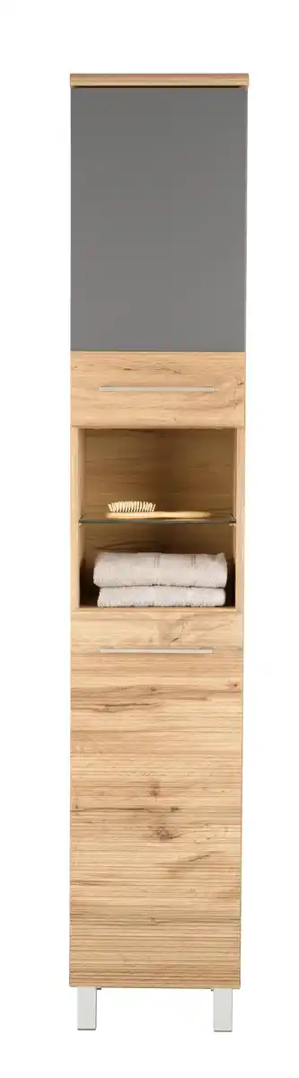 Bild 1 von Hochschrank Eichefarben/Anthrazit, Anthrazit, Eichefarben