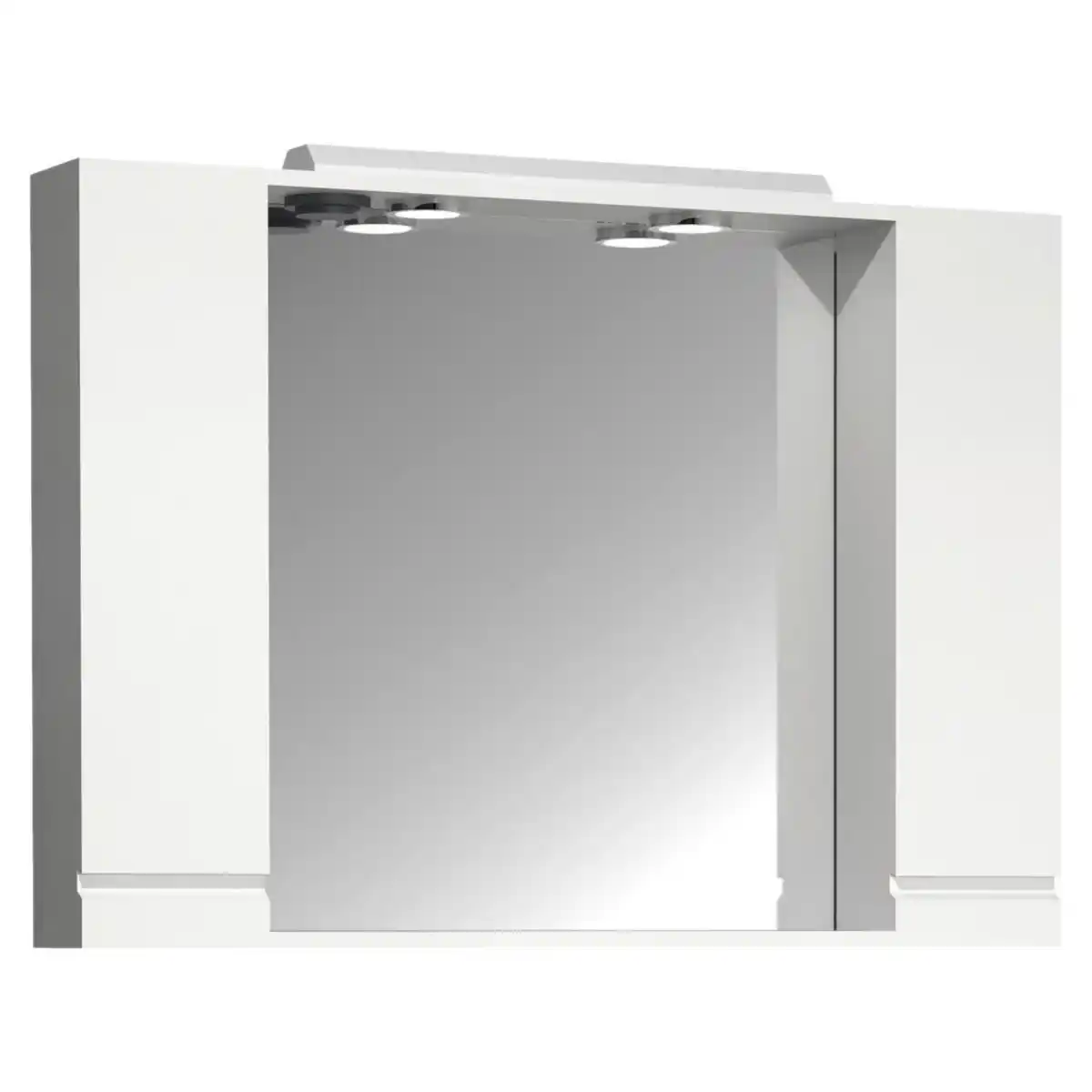 Bild 1 von Mid.you Spiegelschrank, Weiß, Holzwerkstoff, 4 Fächer, 100x71x14 cm, erweiterbar, Badezimmer, Badezimmerspiegel, Spiegelschränke