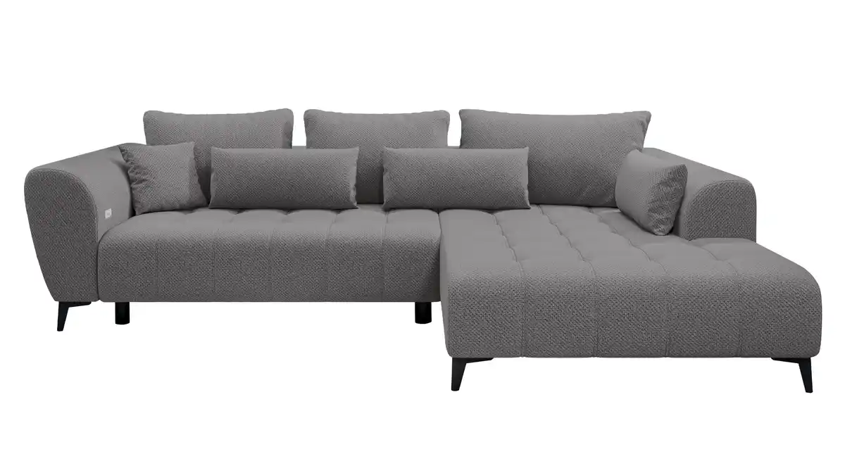 Bild 1 von Ecksofa grau 287 x 220 cm - Sitztiefenverstellung - GARAY