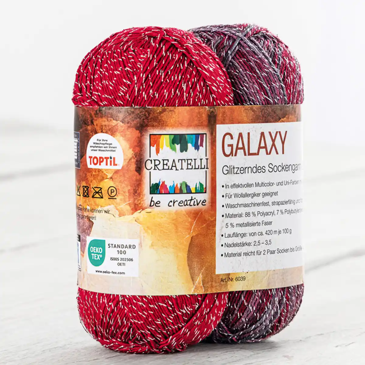 Bild 1 von Createlli Glitzer Sockenwolle "Galaxy"