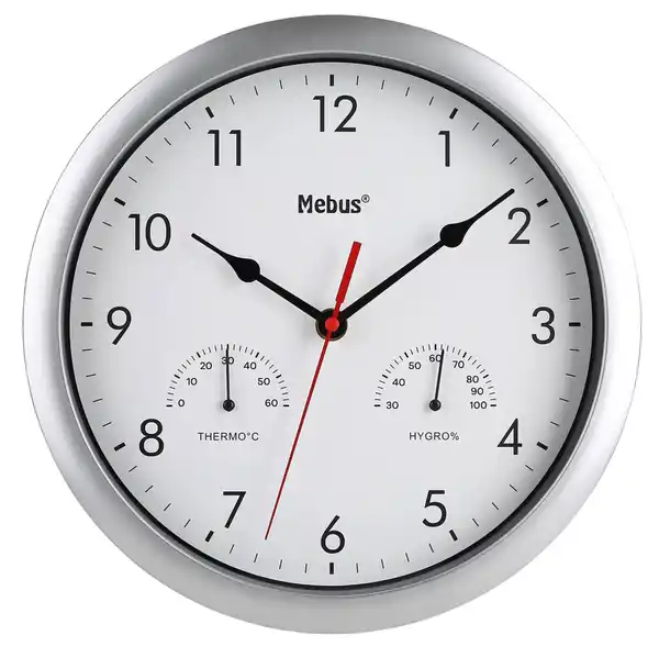 Bild 1 von MEBUS Wanduhr mit Klimastation