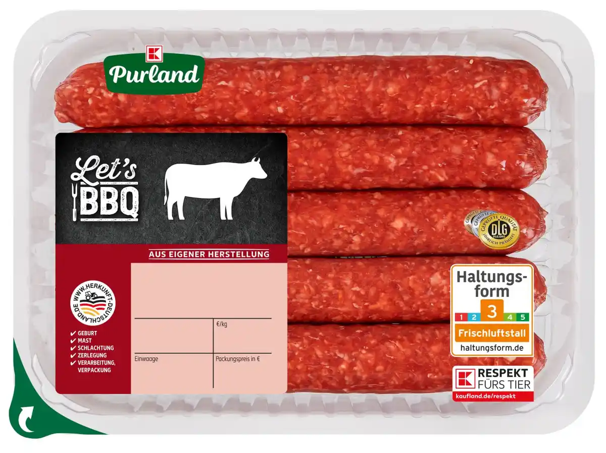 Bild 1 von K-PURLAND Merguez Rindsbratwurst, 5 St. = 300-g-Packg.