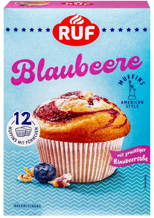 Bild 1 von RUF Muffin-Backmischung Blaubeere, 280-g-Packg.