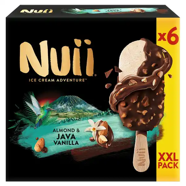 Bild 1 von NUII XXL Stieleis 6 x 90 ml, Almond & Java-Vanilla