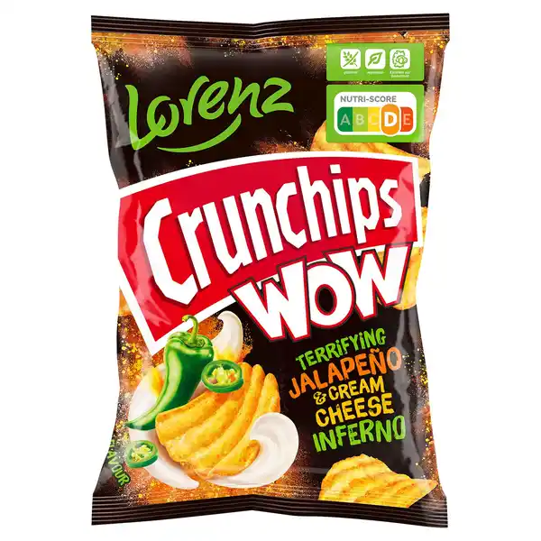 Bild 1 von LORENZ Crunchips WOW 110 g, Jalapeño & Cream Cheese