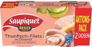 SAUPIQUET Thunfischfilets in Olivenöl, 2 x 120 - 160-g-Packg.