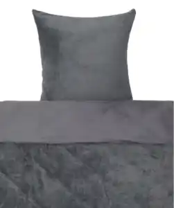Teddyfleece-Wendebettwäsche, grau