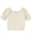 Bild 1 von Bluse mit Lochmuster, creme