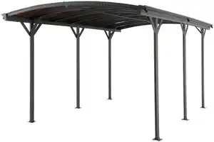 Design Carport, Autoüberdachung Garage Unterstand, ca. 505 x 300 x 192/219 cm - Anthrazit