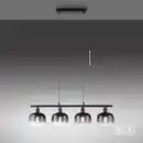 Bild 1 von Pendelleuchte ZEA, 4x E14/25 Watt max., höhenverstellbar, Schwarz