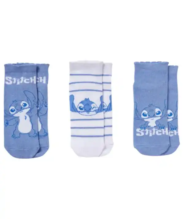 Bild 1 von Stitch Lizenz Sneakersocken, blau