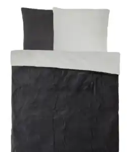Fleece-Wendebettwäsche, grau