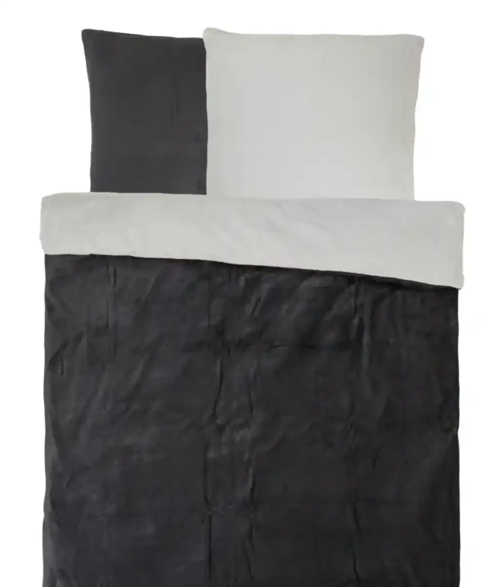 Bild 1 von Fleece-Wendebettwäsche, grau