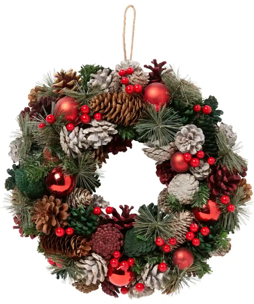 Bild 1 von Deko-Kranz Weihnachten, rot