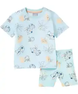 Stitch T-Shirt + Radlerhose, aqua