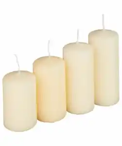 Stumpenkerzen Weihnachten, creme