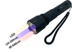 Berger & Schröter | Dreifunktions LED Taschenlampe, Weiß, IR, UV
