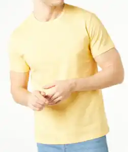 Gestreiftes T-Shirt, weiß/gelb