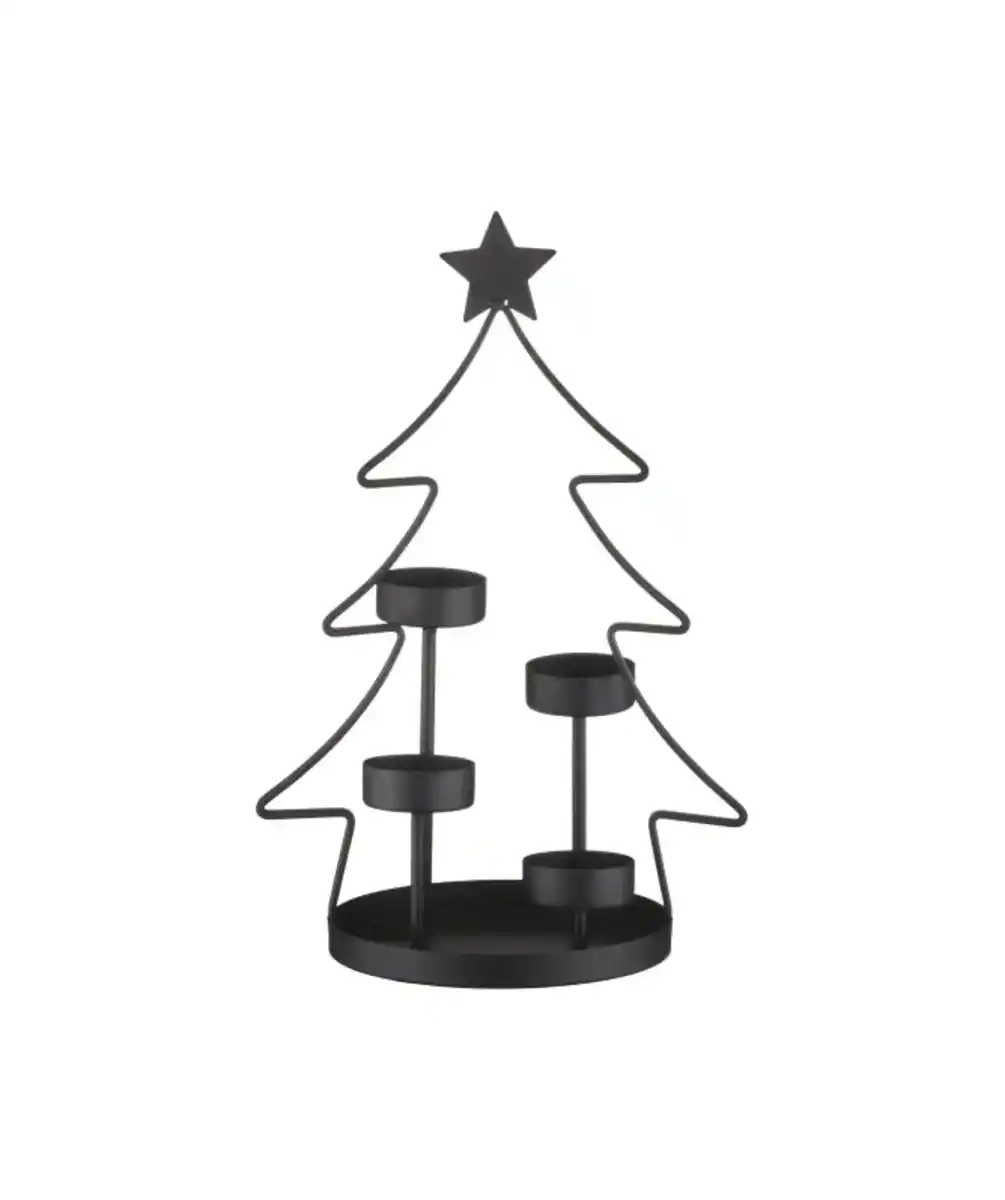 Bild 1 von Teelichthalter Weihnachten, schwarz