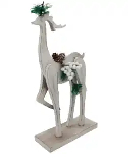 Deko-Hirsch Weihnachten, weiß