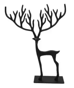 Deko-Hirsch Weihnachten, schwarz