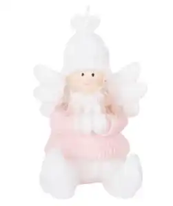 Figurenkerze Weihnachten, rosa