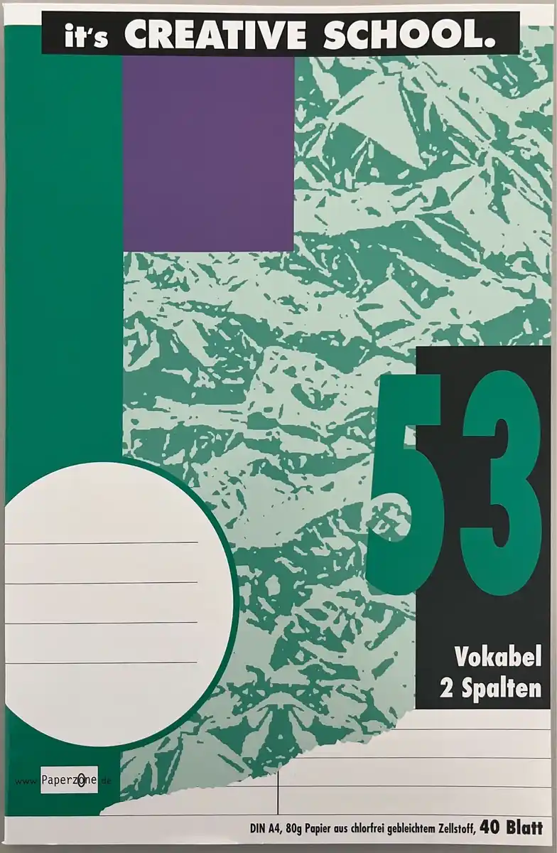 Bild 1 von PAPERZONE Vokabelheft A4 2 Spalten 40 Blatt, 1 Stk