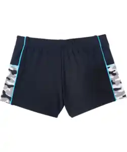 Badeshorts Camouflage, schwarz