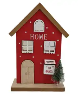 Deko-Haus Weihnachten, rot