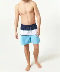 Badeshorts mit Blockstreifen, dunkelblau