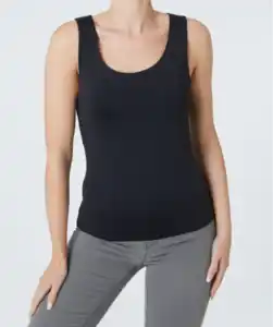 Nylon-Tanktop, schwarz