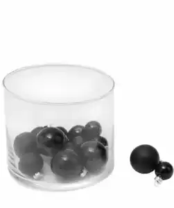 Schwarze Christbaumkugeln, schwarz