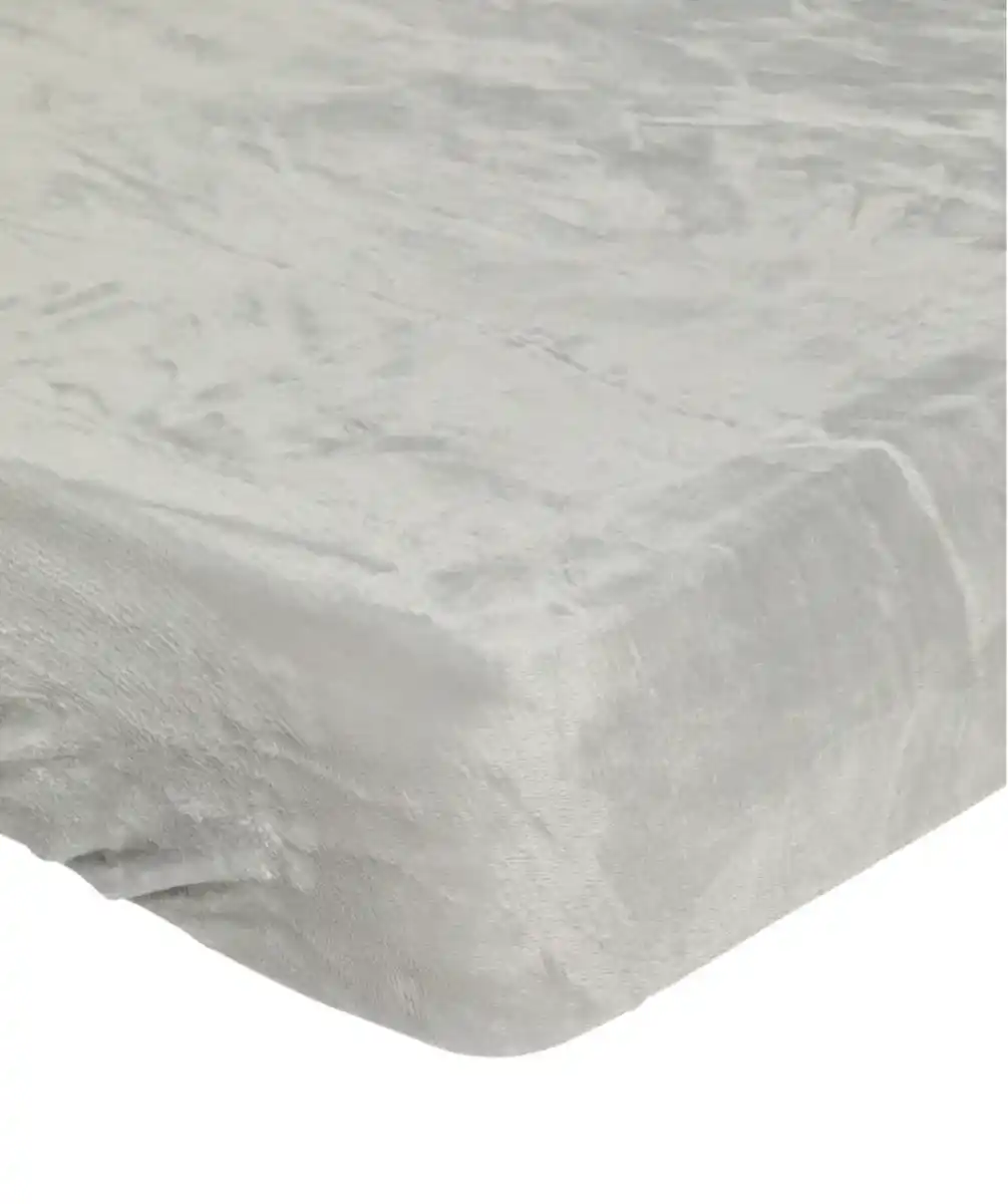 Bild 1 von Fleece-Spannbettlaken, hellgrau