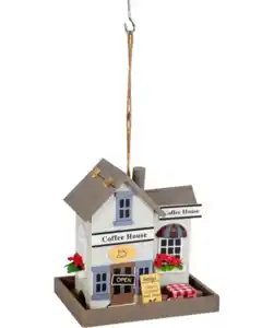 Vogelhaus Western-Style, hellgrau
