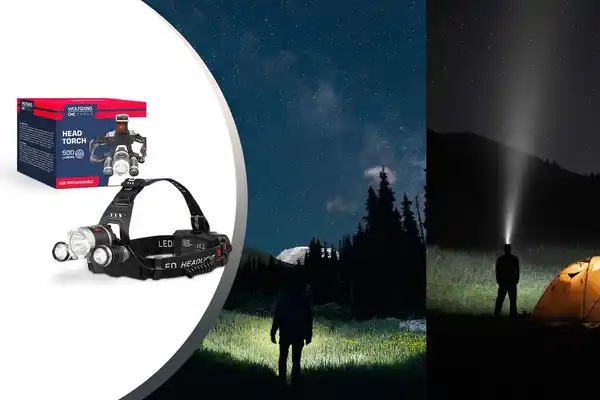 Bild 2 von WOLFGANG Stirnlampe 2-LED-Leuchten (Li-Ionen-Akku)