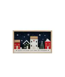 Wandbild Weihnachten, hellbraun
