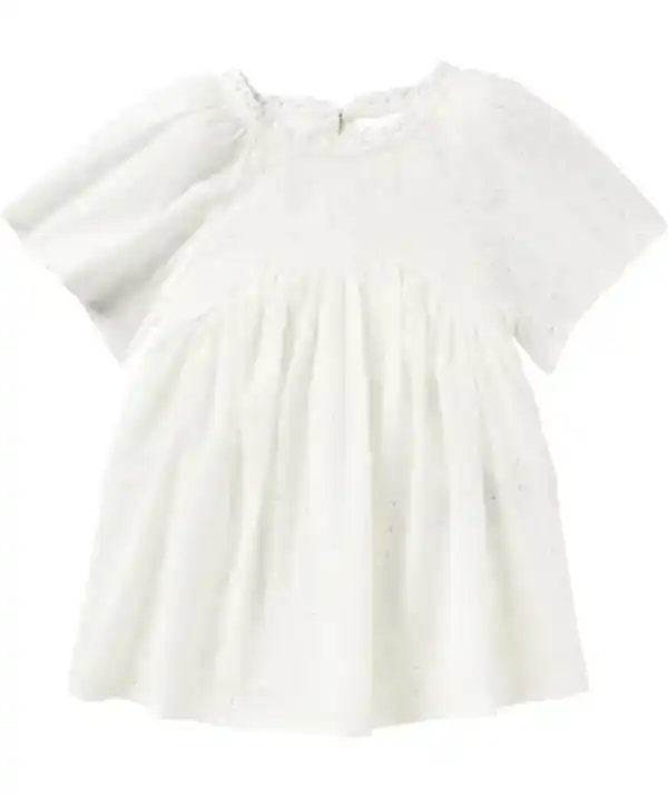 Bild 1 von Kleid mit Lochmuster, weiß