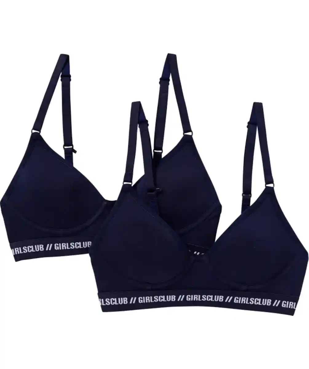 Bild 1 von Soft-BHs mit Schriftzügen, dunkelblau