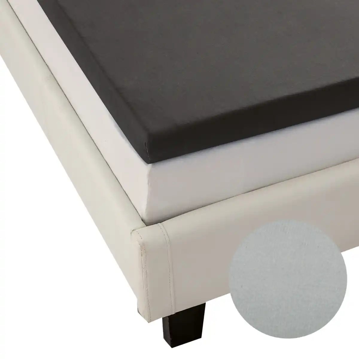 Bild 2 von Mikrofaser-Interlock Jersey-Topper-Spannbetttuch, ca. 90 - 100 x 200 cm 