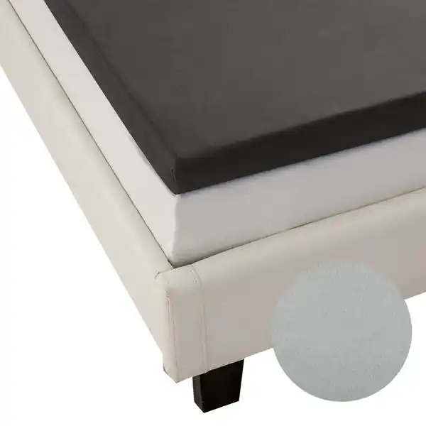 Bild 2 von Mikrofaser-Interlock Jersey-Topper-Spannbetttuch, ca. 90 - 100 x 200 cm 