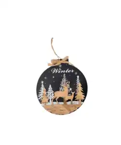 Hängedeko Weihnachten, schwarz