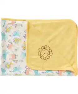 Babydecke mit Stickereien, gelb