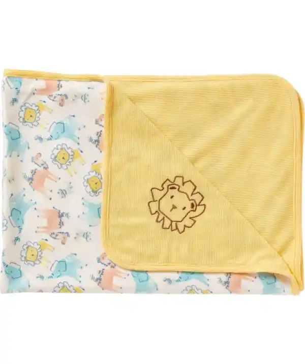 Bild 1 von Babydecke mit Stickereien, gelb