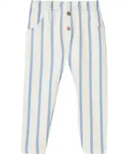 Gestreifte Sweathose, hellblau